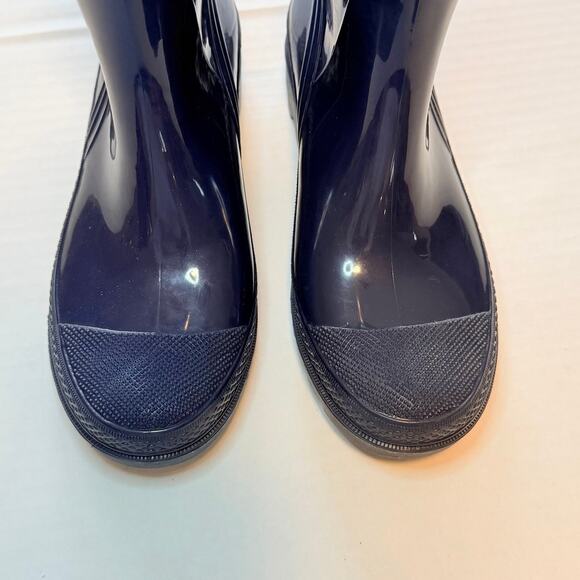 Jack Rogers Women’s 7 Waterproof Rain Boots Blue Tall Shaft Bow Accent Excellent - Picture 4 of 10